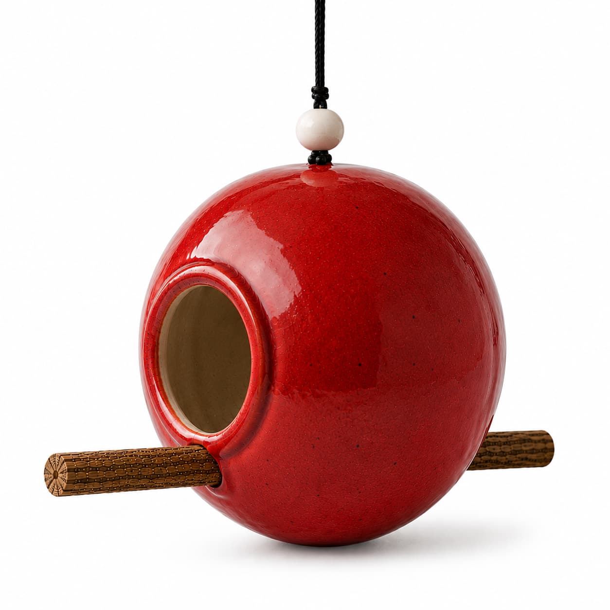 Ceramic bird feeder