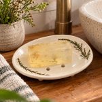 Hand made ceramic soap dish bathroom decor