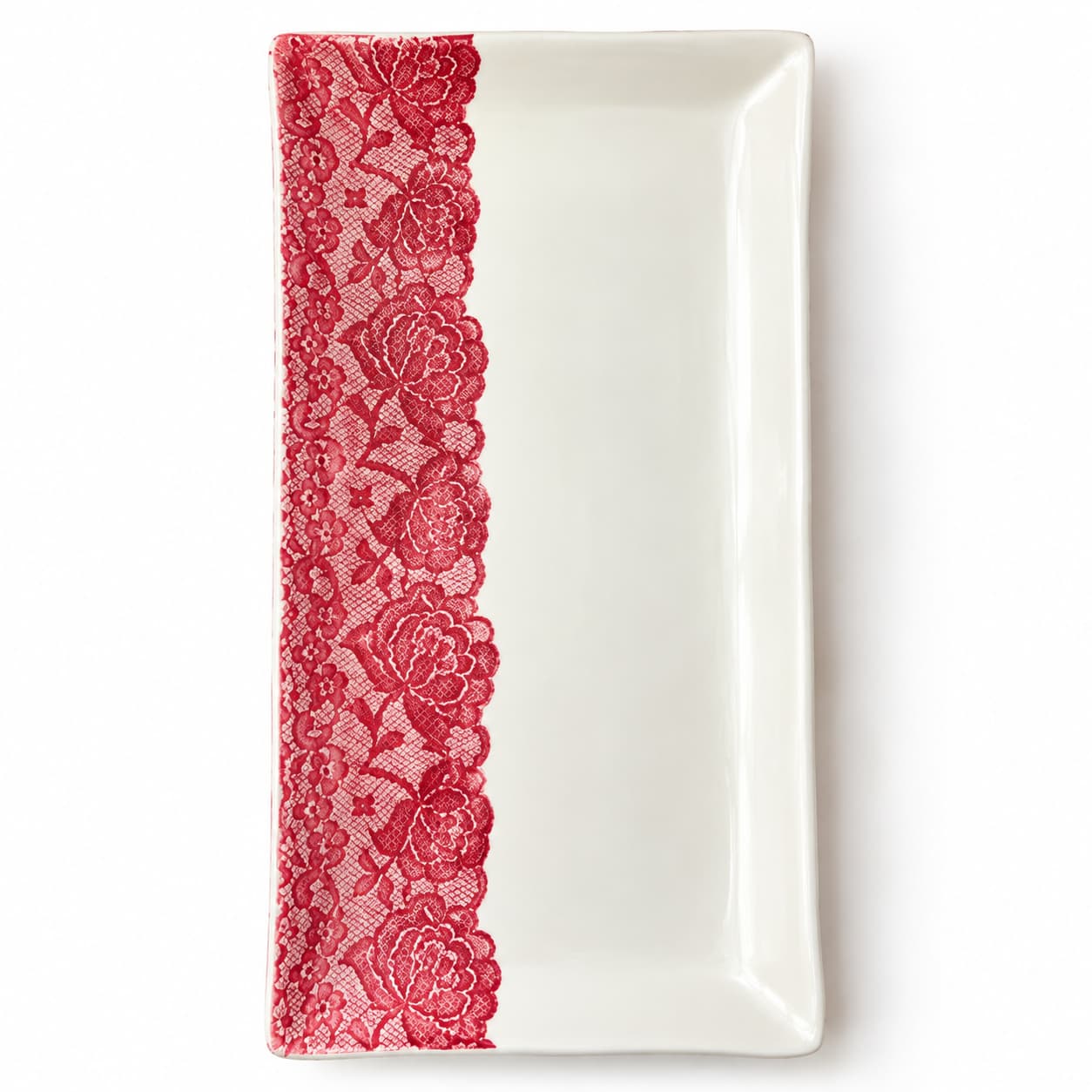 Large Rectangle Platter Soft Floral Lace - Home Decor & hosting - Image 2