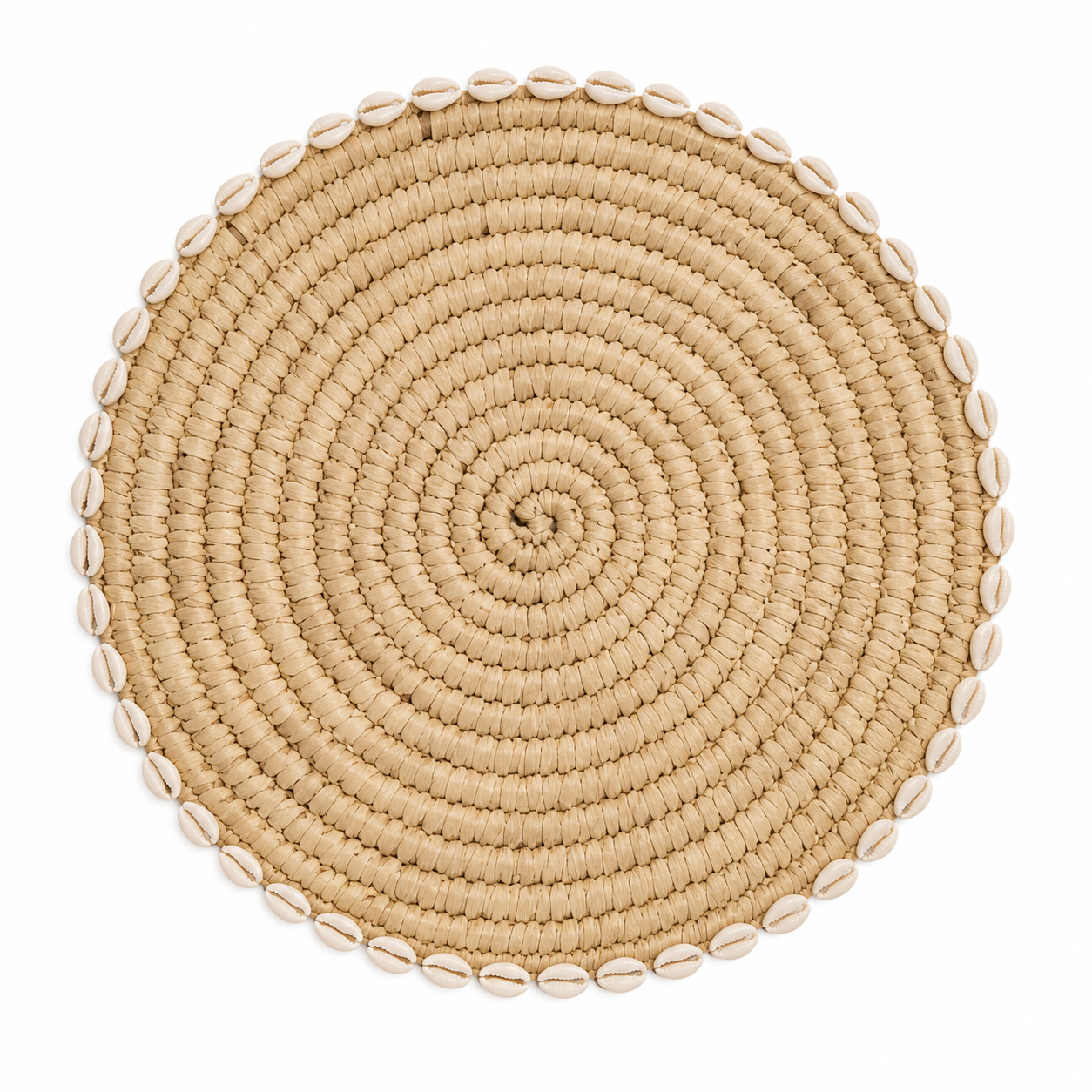 4 Hand-Woven Placemats with Shell Trim – Set of 4 - Image 2