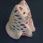 Ceramic hand made cat ornament