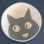 Cat themed ceramic bowl