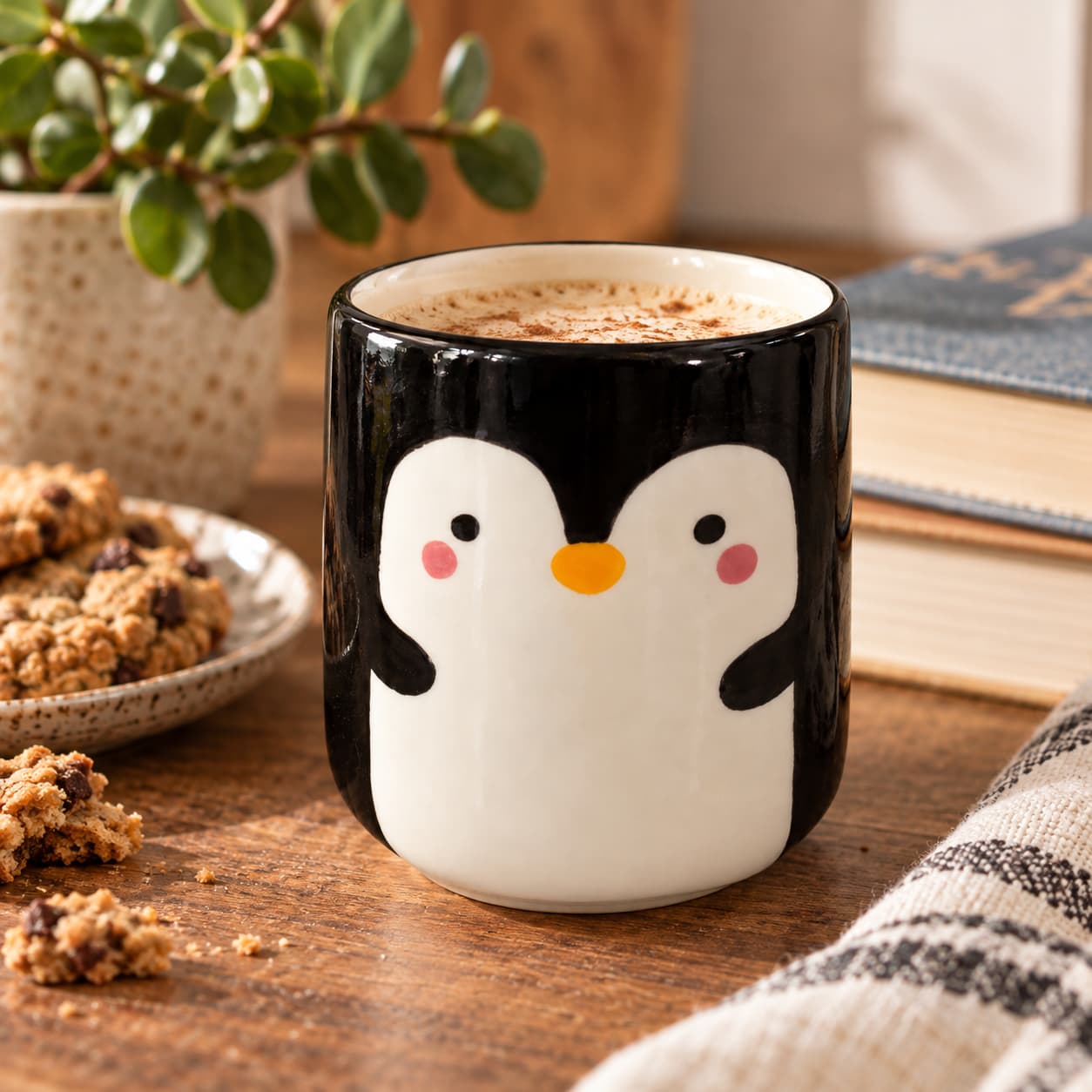 Penguin cup ceramic