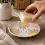 Protea soap dish ceramic