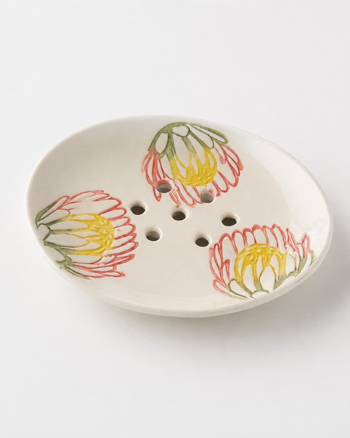 Protea soap dish pottery hand made in south africa