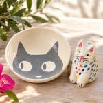 cat lovers gift set ceramic bowl and ornament