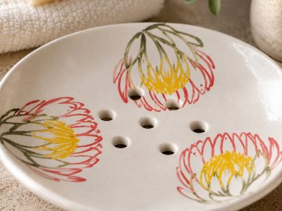 Protea soap dish hand made