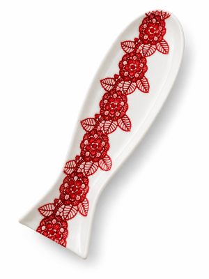 Red spoon rest poppi